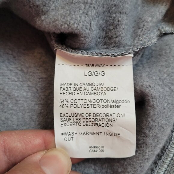 Under Armour Hoodie Project Rock Oversized Cropped Sweatshirt Women's L Gray - Picture 9 of 9